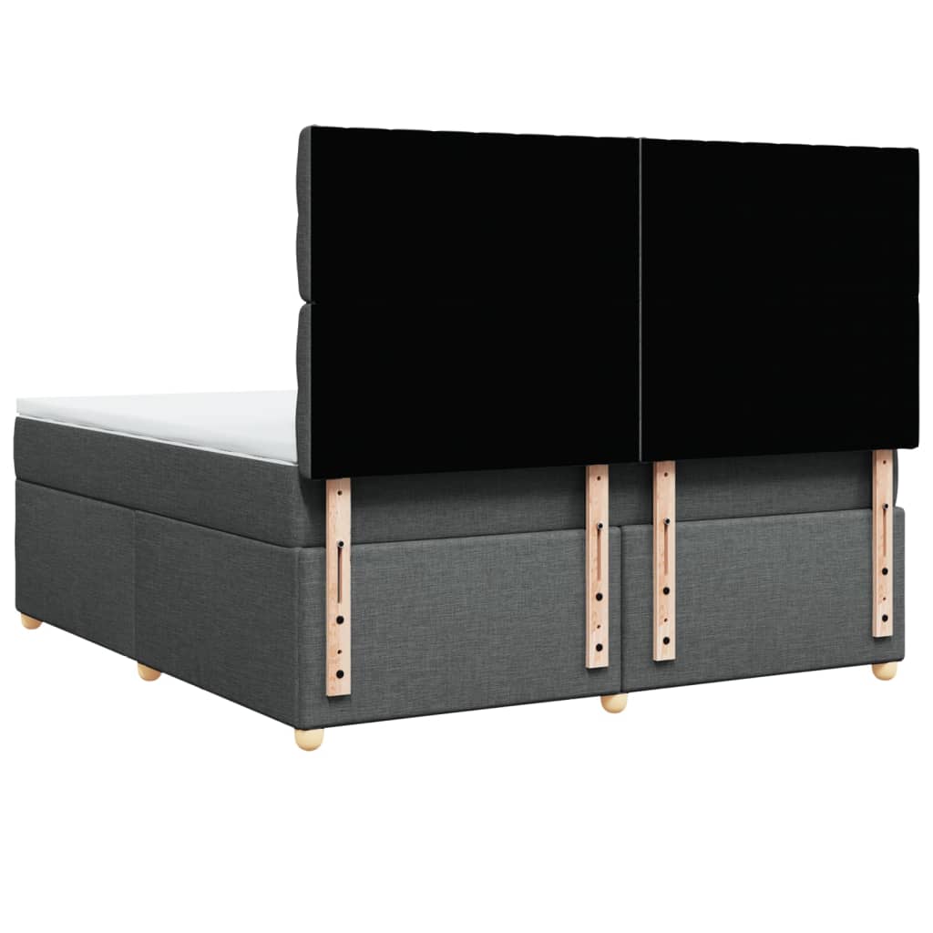 Boxspring met matras stof donkergrijs 180x200 cm is nu te koop bij PeponiXL, paradijselijk wonen!