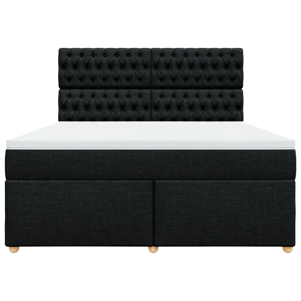 Boxspring met matras stof zwart 180x200 cm is nu te koop bij PeponiXL, paradijselijk wonen!