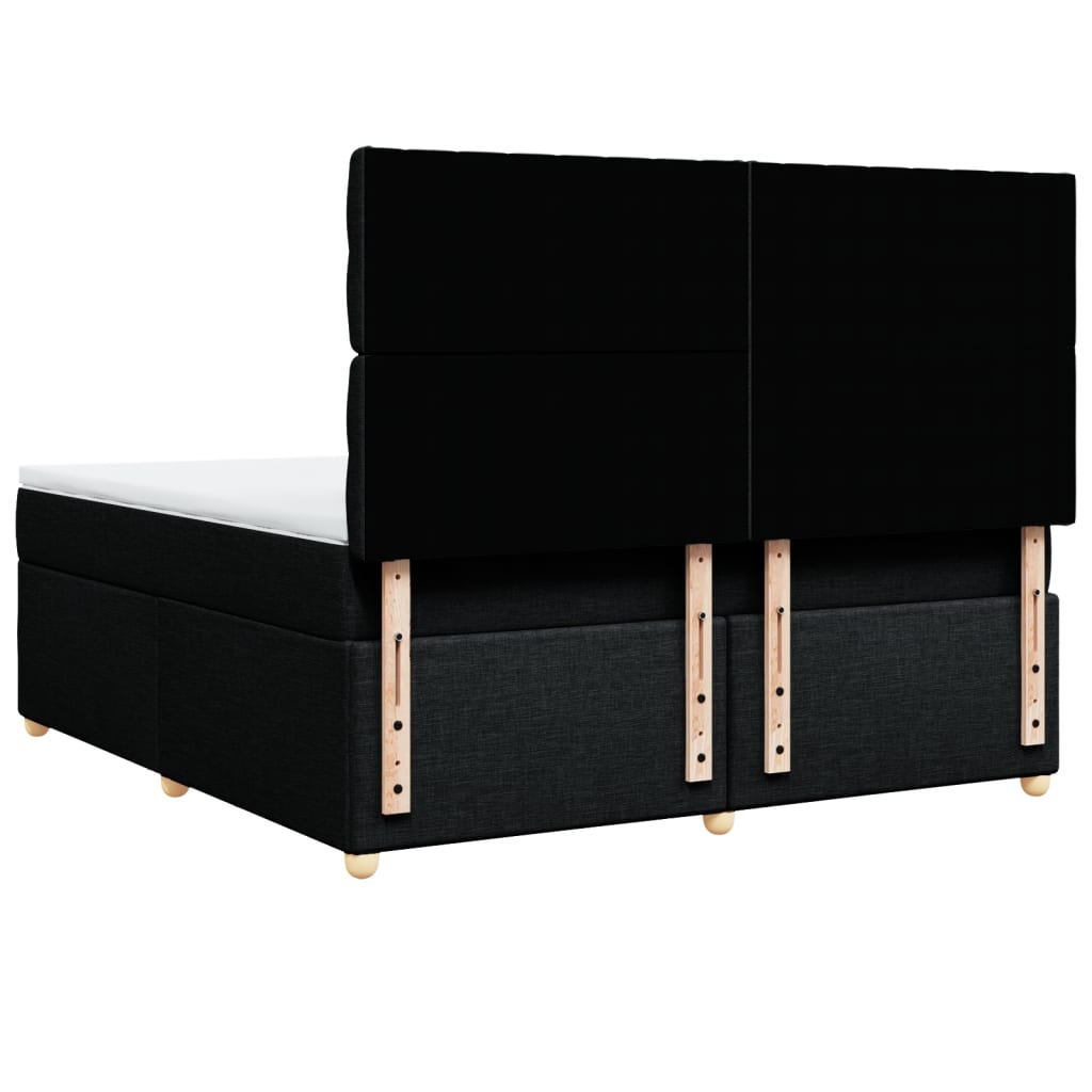 Boxspring met matras stof zwart 180x200 cm is nu te koop bij PeponiXL, paradijselijk wonen!