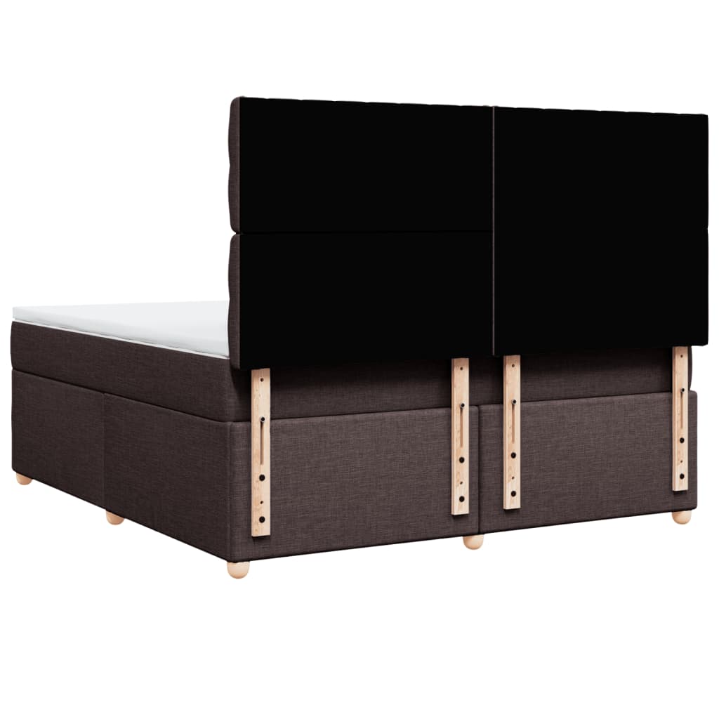 Boxspring met matras stof donkerbruin 180x200 cm is nu te koop bij PeponiXL, paradijselijk wonen!