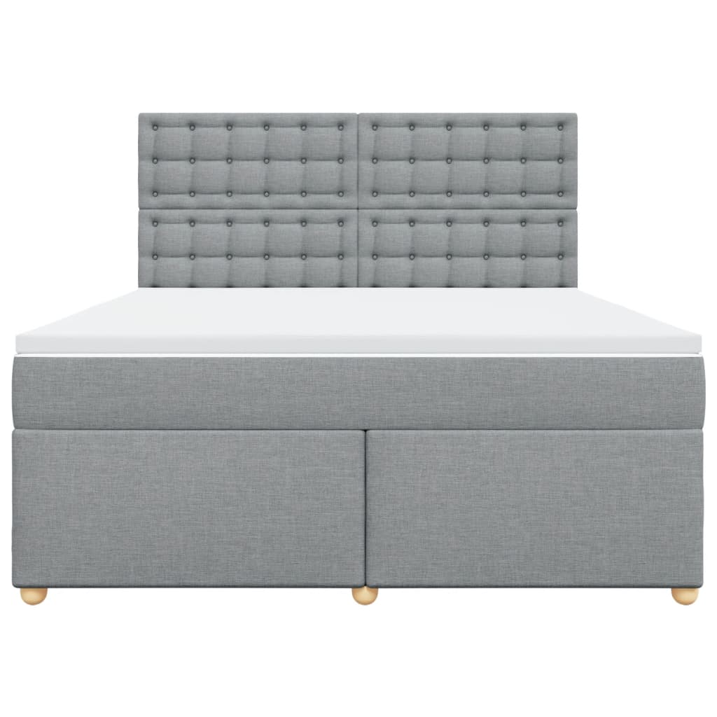 Boxspring met matras stof lichtgrijs 180x200 cm is nu te koop bij PeponiXL, paradijselijk wonen!