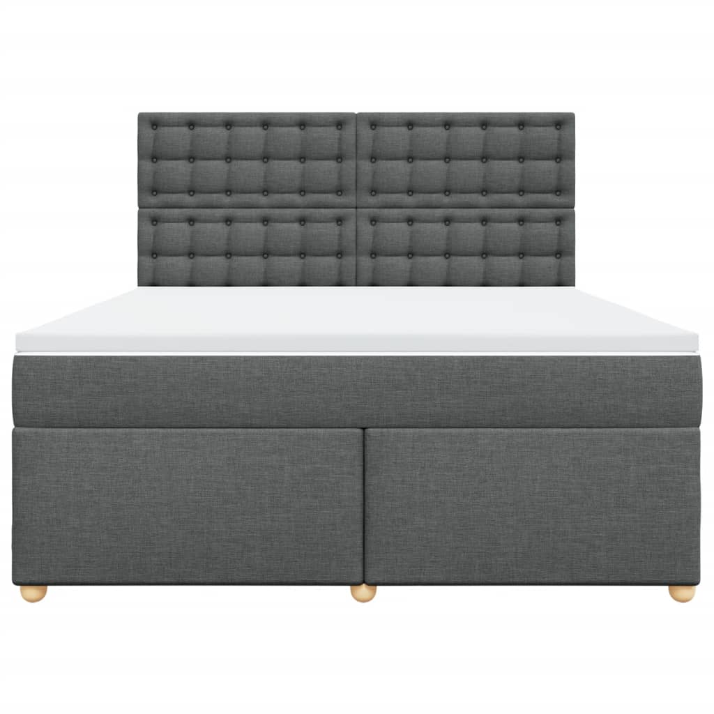 Boxspring met matras stof donkergrijs 180x200 cm is nu te koop bij PeponiXL, paradijselijk wonen!
