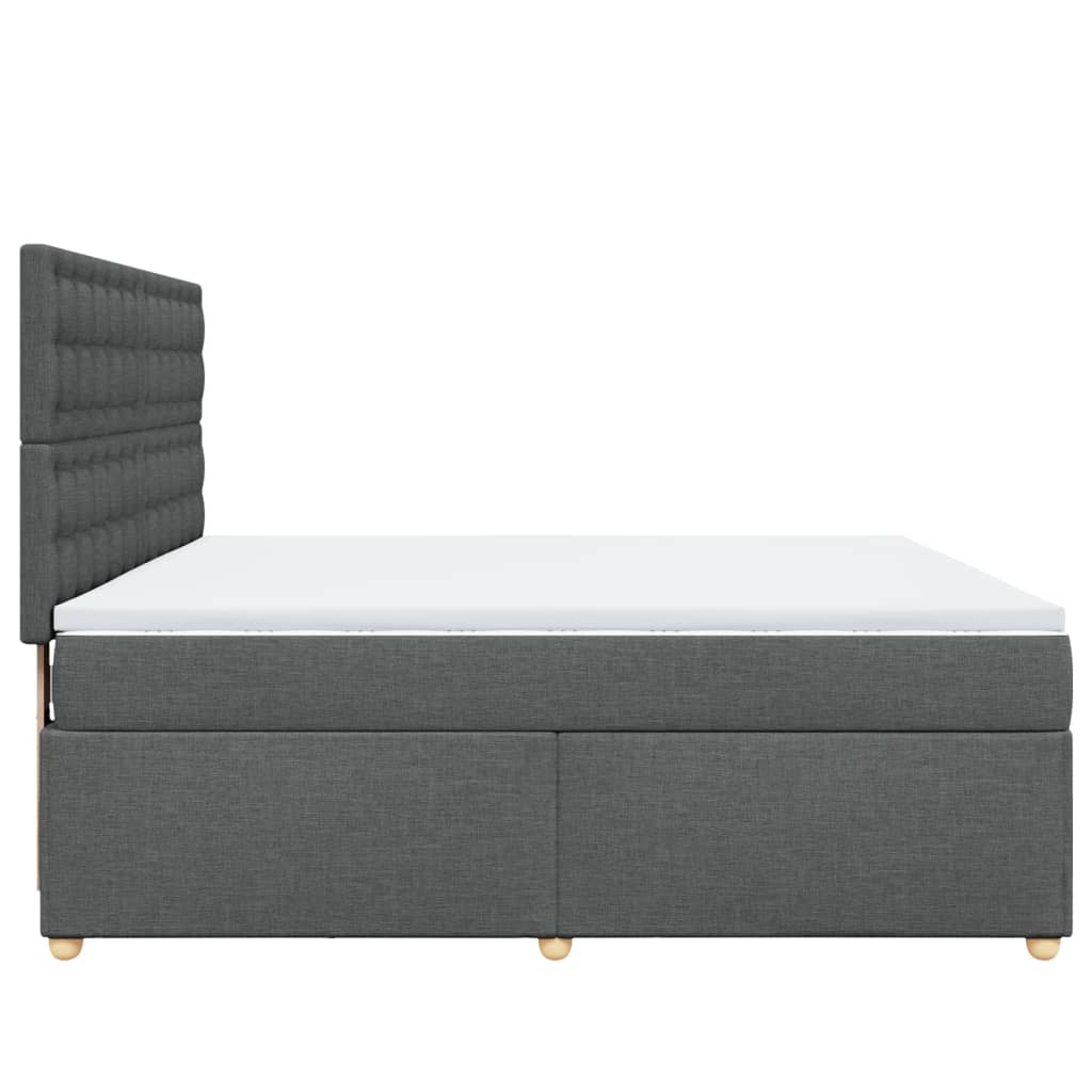 Boxspring met matras stof donkergrijs 180x200 cm is nu te koop bij PeponiXL, paradijselijk wonen!