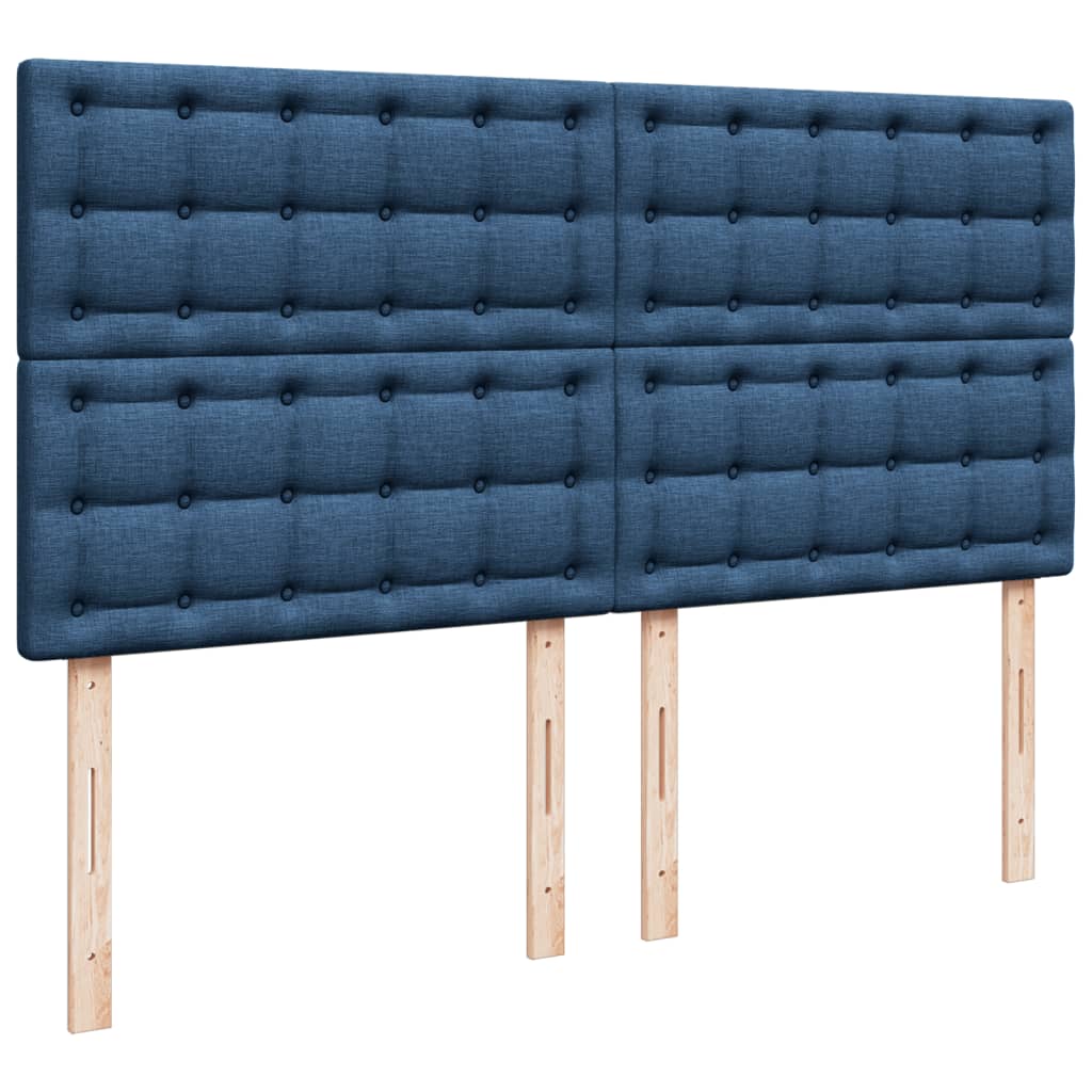 Boxspring met matras stof blauw 180x200 cm is nu te koop bij PeponiXL, paradijselijk wonen!
