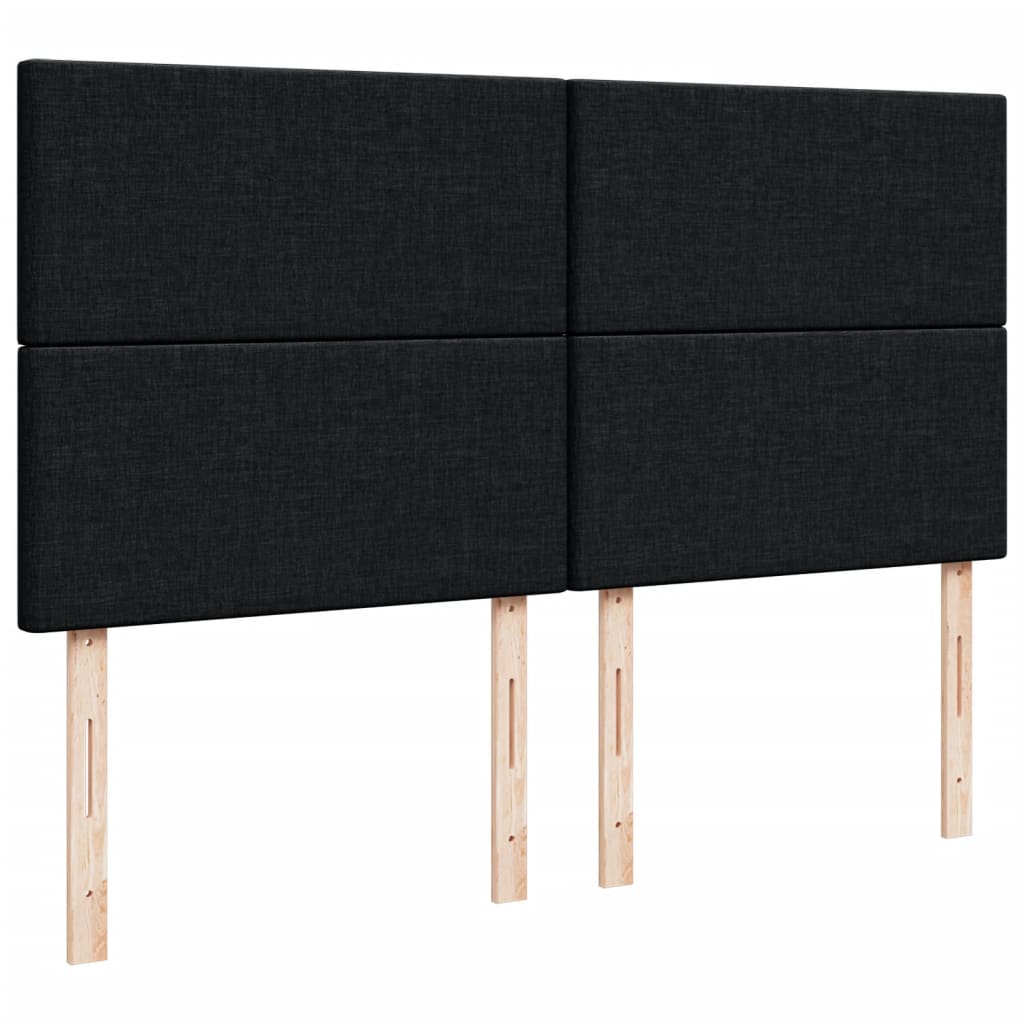 Boxspring met matras stof zwart 200x200 cm is nu te koop bij PeponiXL, paradijselijk wonen!