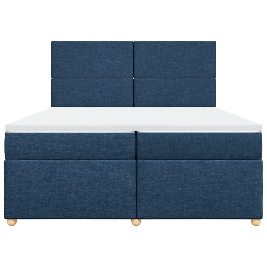 Boxspring met matras stof blauw 200x200 cm is nu te koop bij PeponiXL, paradijselijk wonen!
