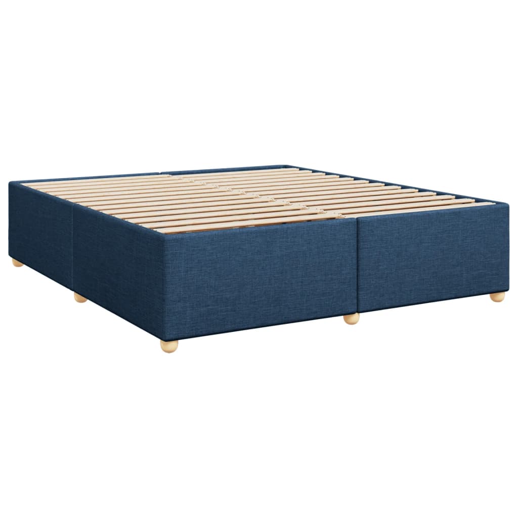 Boxspring met matras stof blauw 200x200 cm is nu te koop bij PeponiXL, paradijselijk wonen!