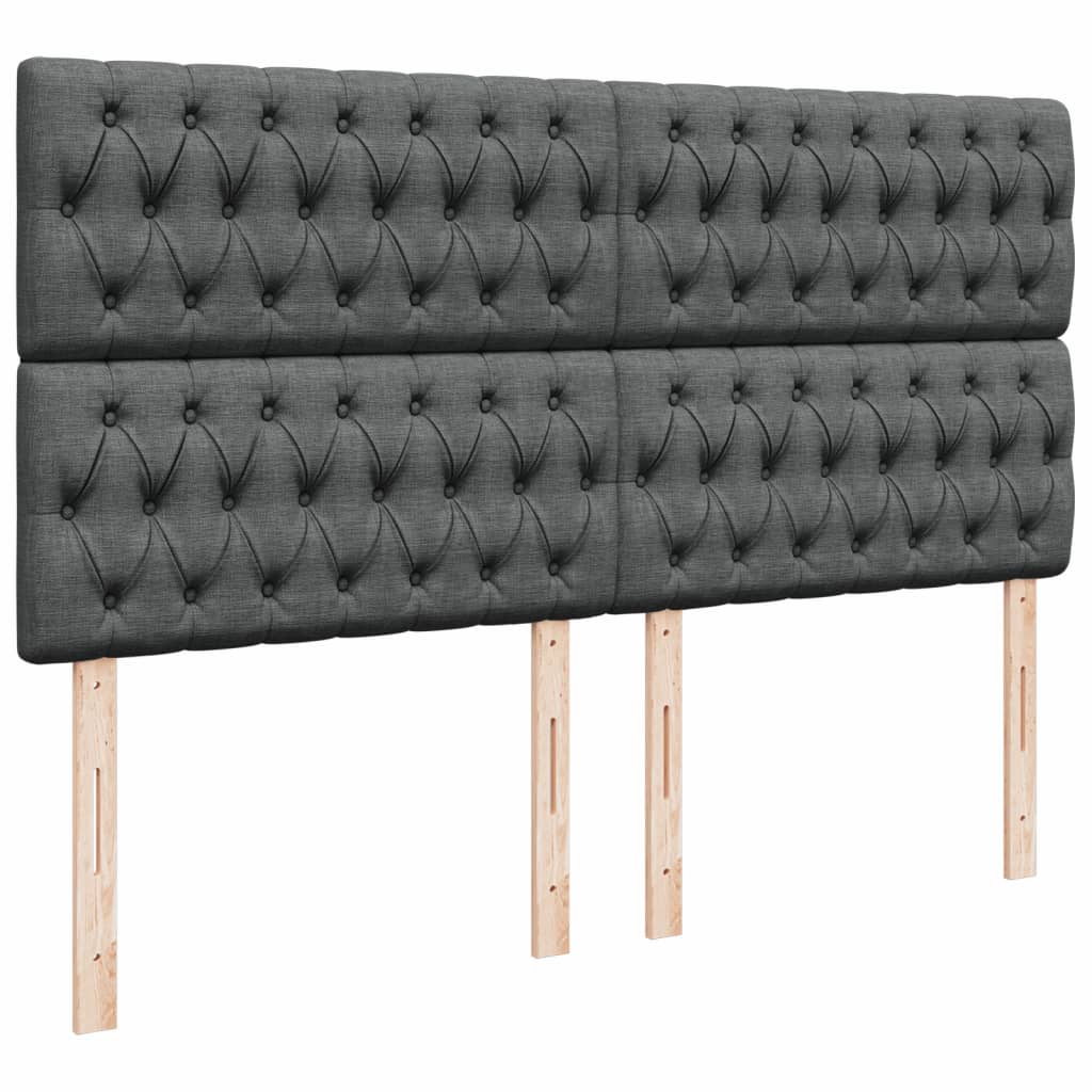 Boxspring met matras stof donkergrijs 200x200 cm is nu te koop bij PeponiXL, paradijselijk wonen!