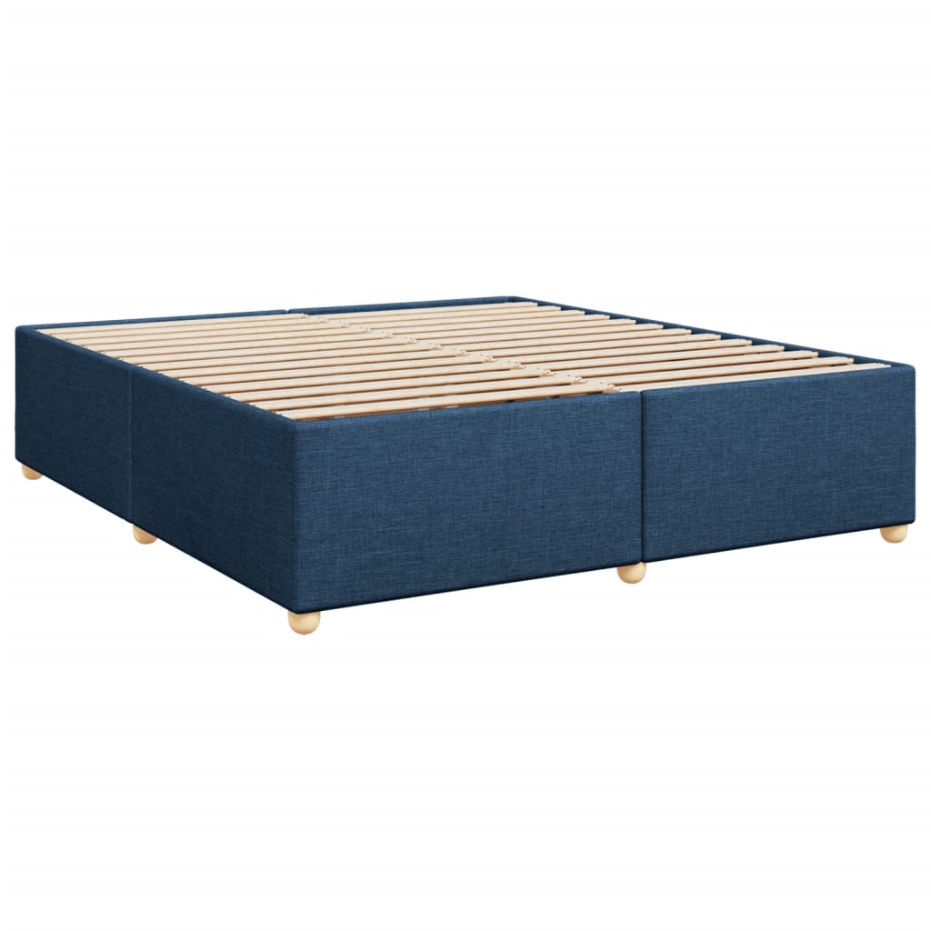 Boxspring met matras stof blauw 200x200 cm is nu te koop bij PeponiXL, paradijselijk wonen!