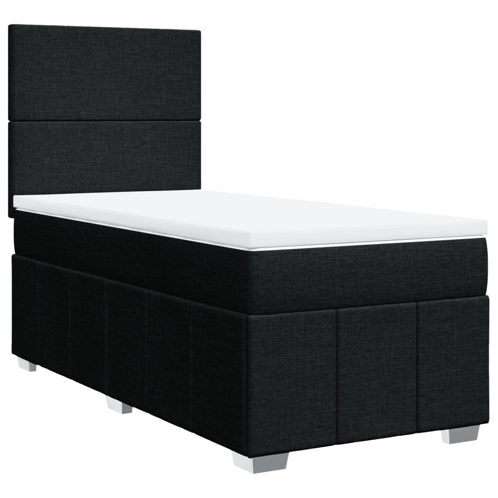 Boxspring met matras stof zwart 80x200 cm is nu te koop bij PeponiXL, paradijselijk wonen!