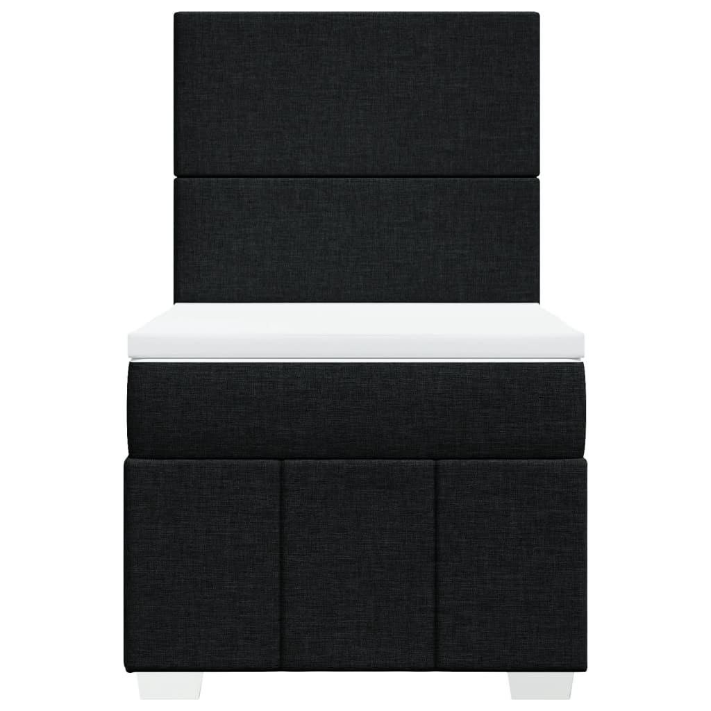 Boxspring met matras stof zwart 80x200 cm is nu te koop bij PeponiXL, paradijselijk wonen!