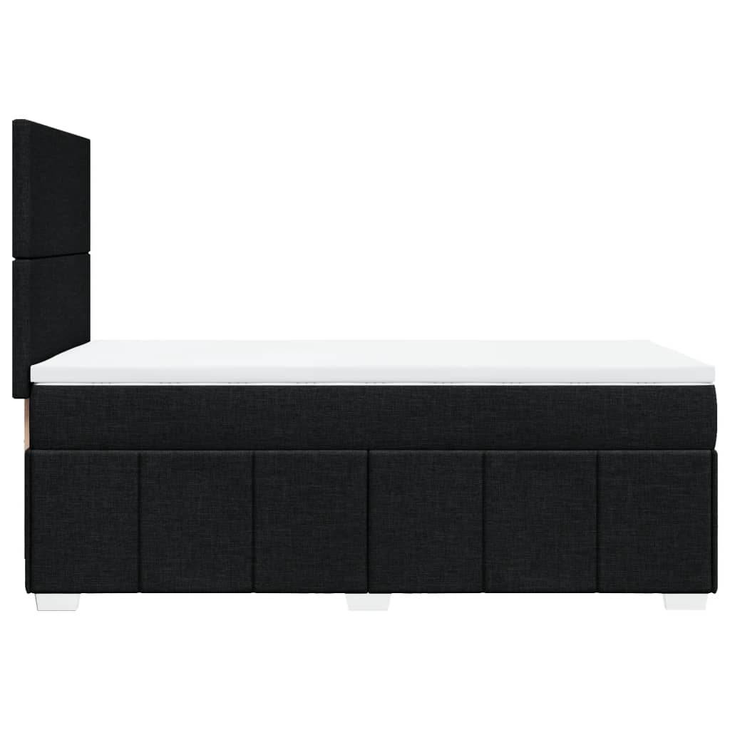 Boxspring met matras stof zwart 80x200 cm is nu te koop bij PeponiXL, paradijselijk wonen!