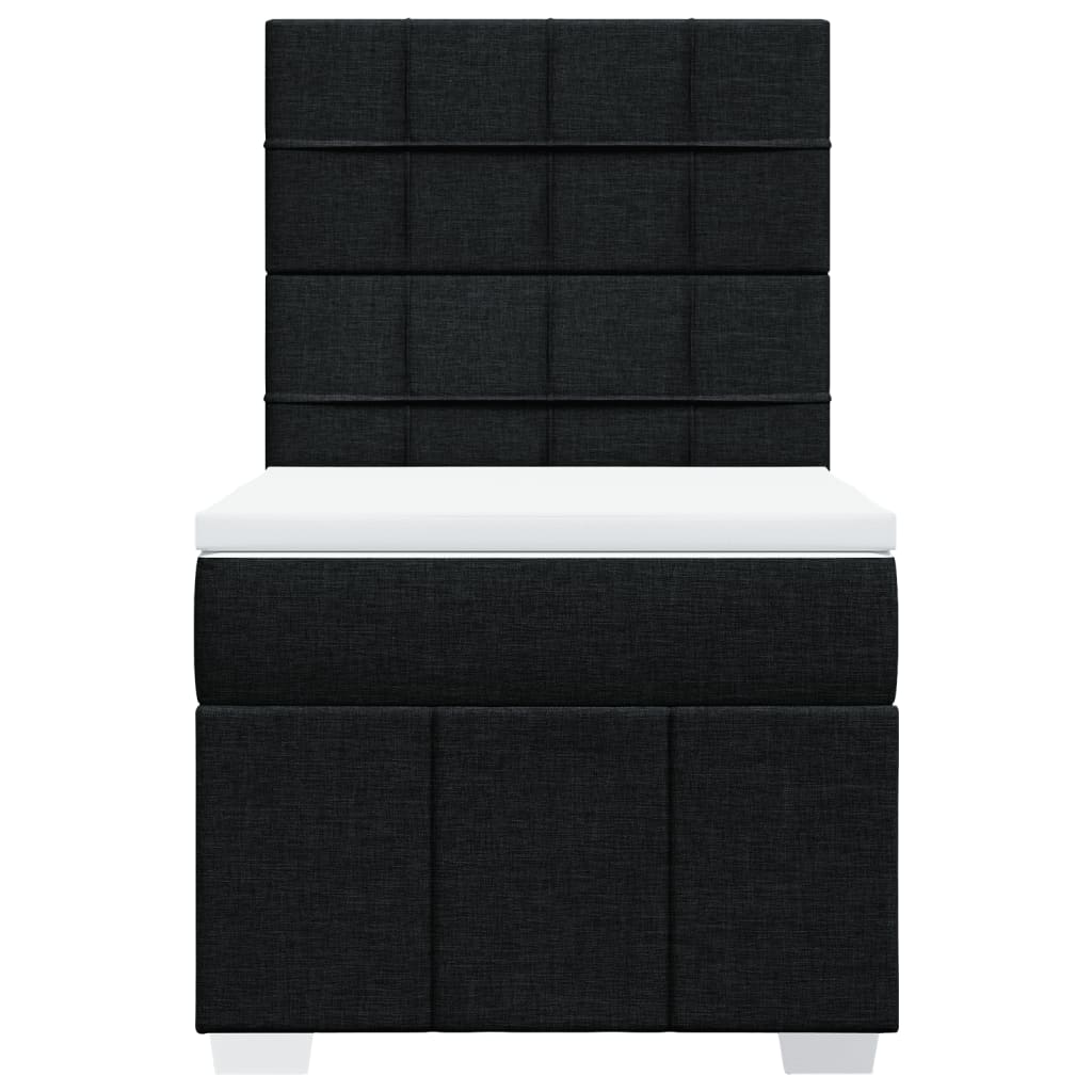 Boxspring met matras stof zwart 80x200 cm is nu te koop bij PeponiXL, paradijselijk wonen!