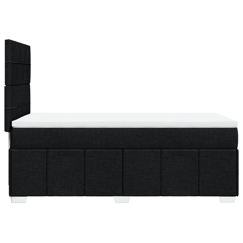 Boxspring met matras stof zwart 80x200 cm is nu te koop bij PeponiXL, paradijselijk wonen!