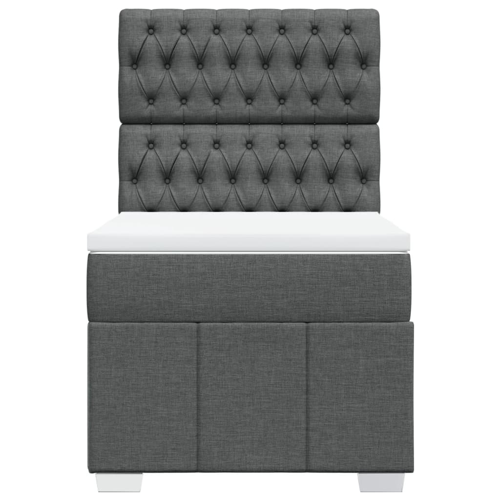 Boxspring met matras stof donkergrijs 90x190 cm is nu te koop bij PeponiXL, paradijselijk wonen!