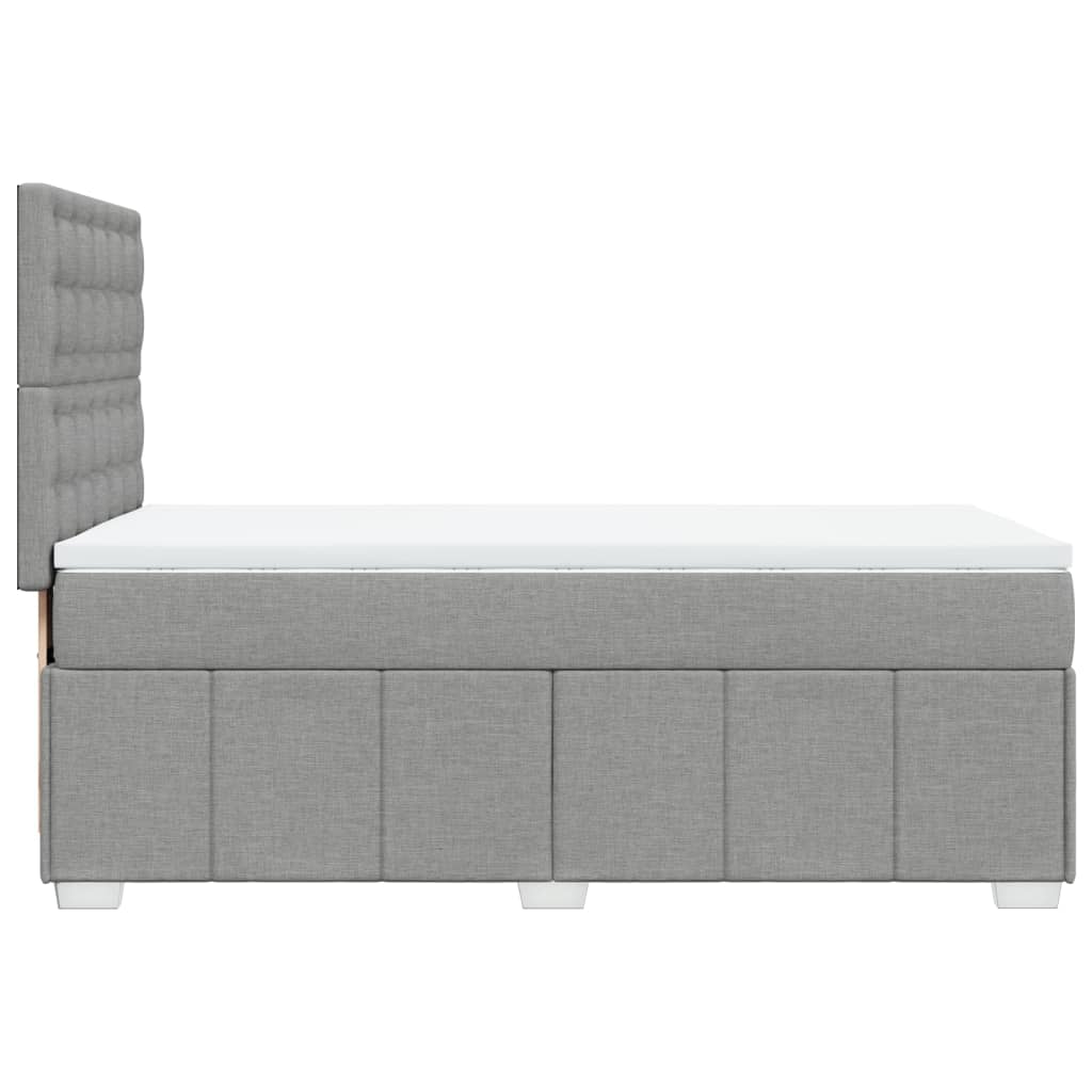 Boxspring met matras stof lichtgrijs 90x190 cm is nu te koop bij PeponiXL, paradijselijk wonen!