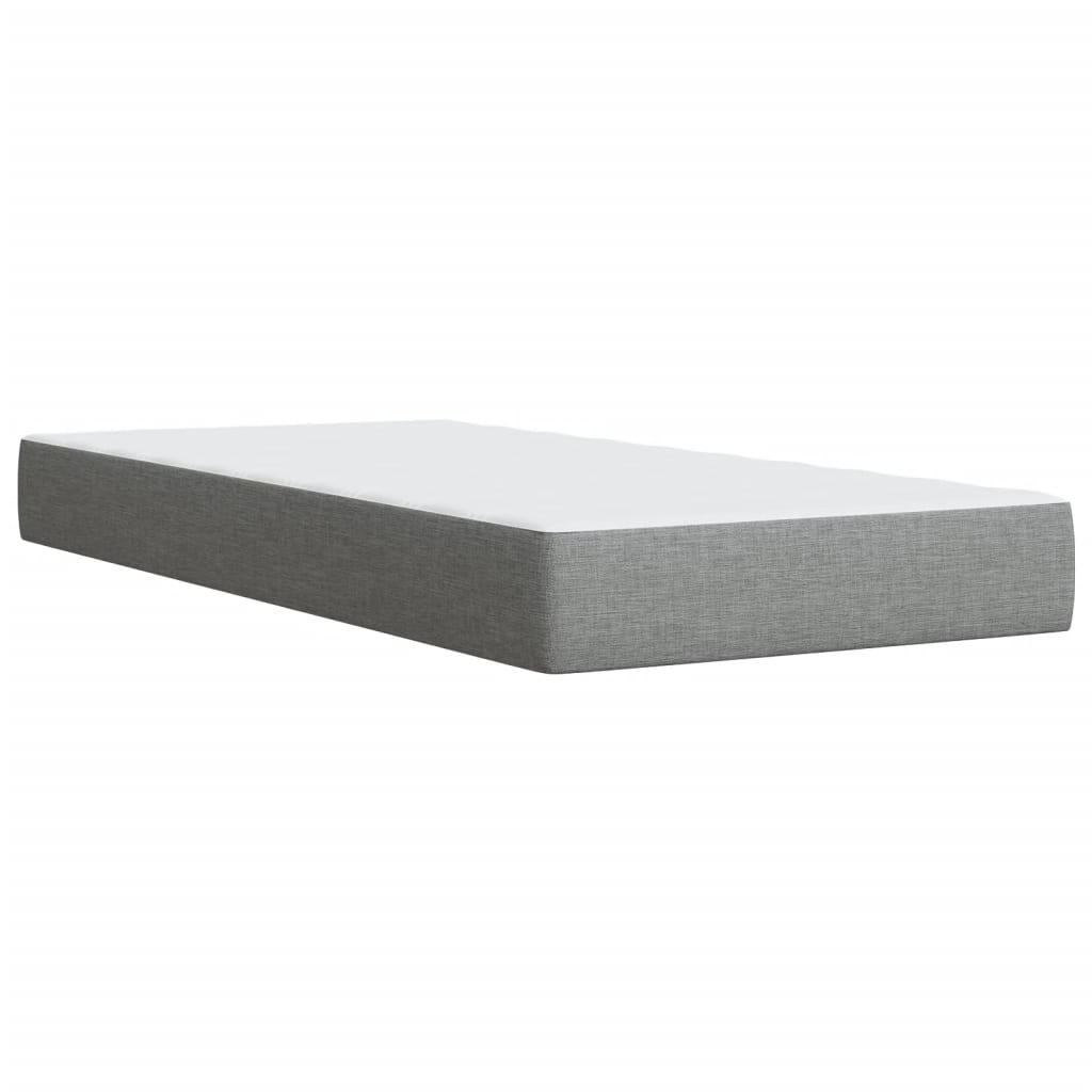 Boxspring met matras stof lichtgrijs 90x190 cm is nu te koop bij PeponiXL, paradijselijk wonen!