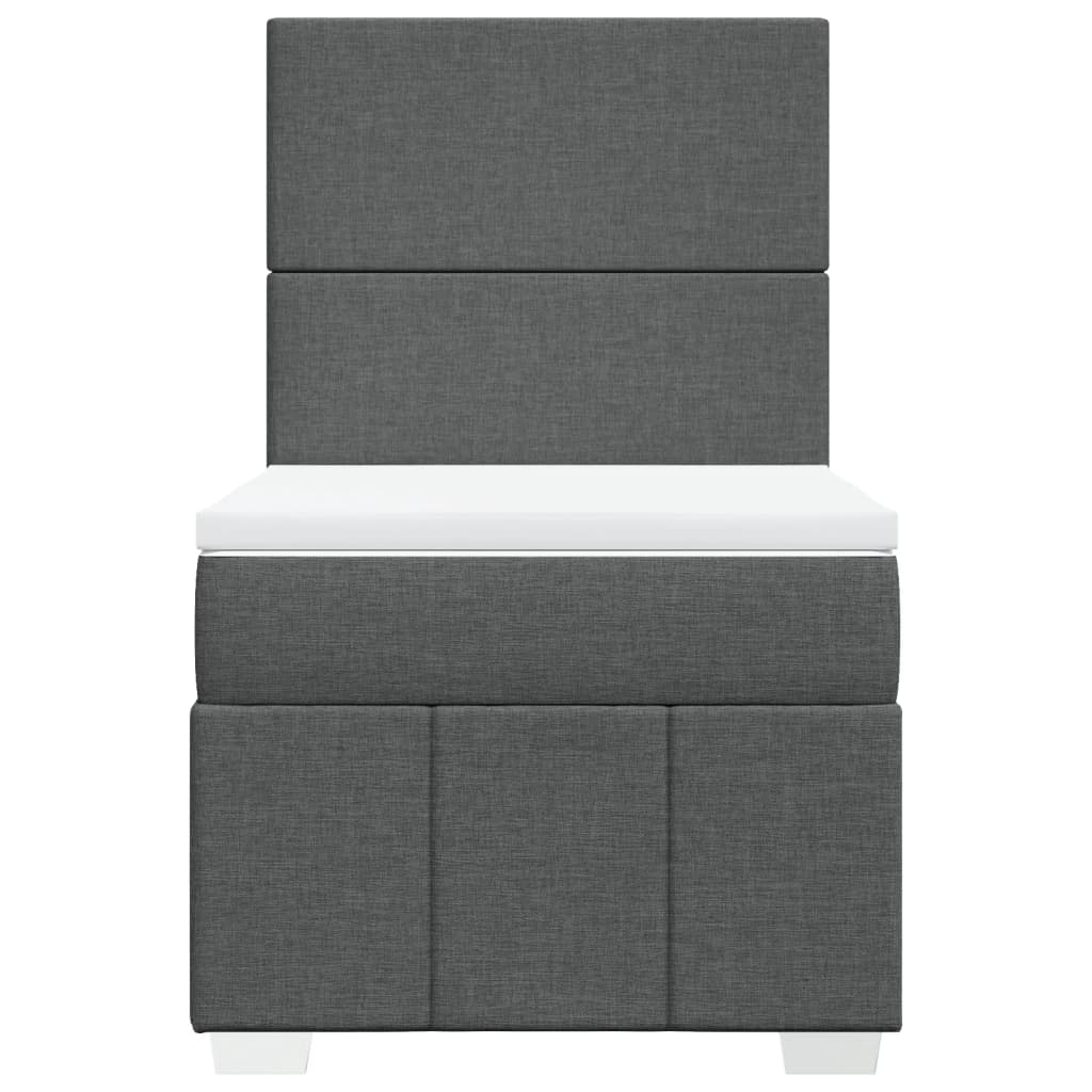 Boxspring met matras stof donkergrijs 90x200 cm is nu te koop bij PeponiXL, paradijselijk wonen!