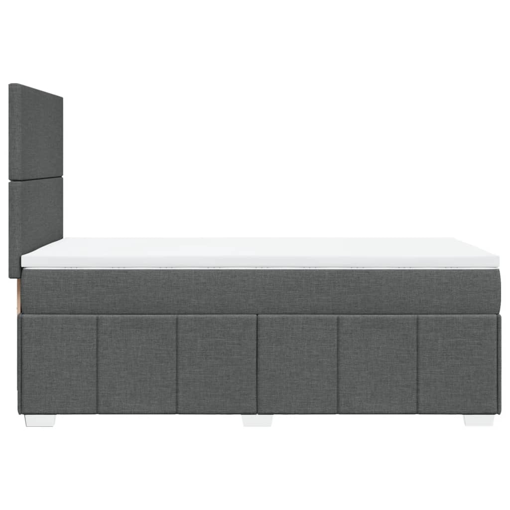 Boxspring met matras stof donkergrijs 90x200 cm is nu te koop bij PeponiXL, paradijselijk wonen!