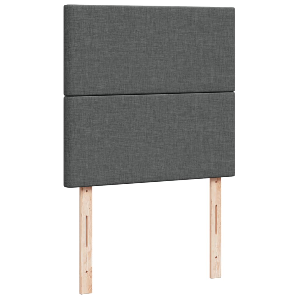 Boxspring met matras stof donkergrijs 90x200 cm is nu te koop bij PeponiXL, paradijselijk wonen!