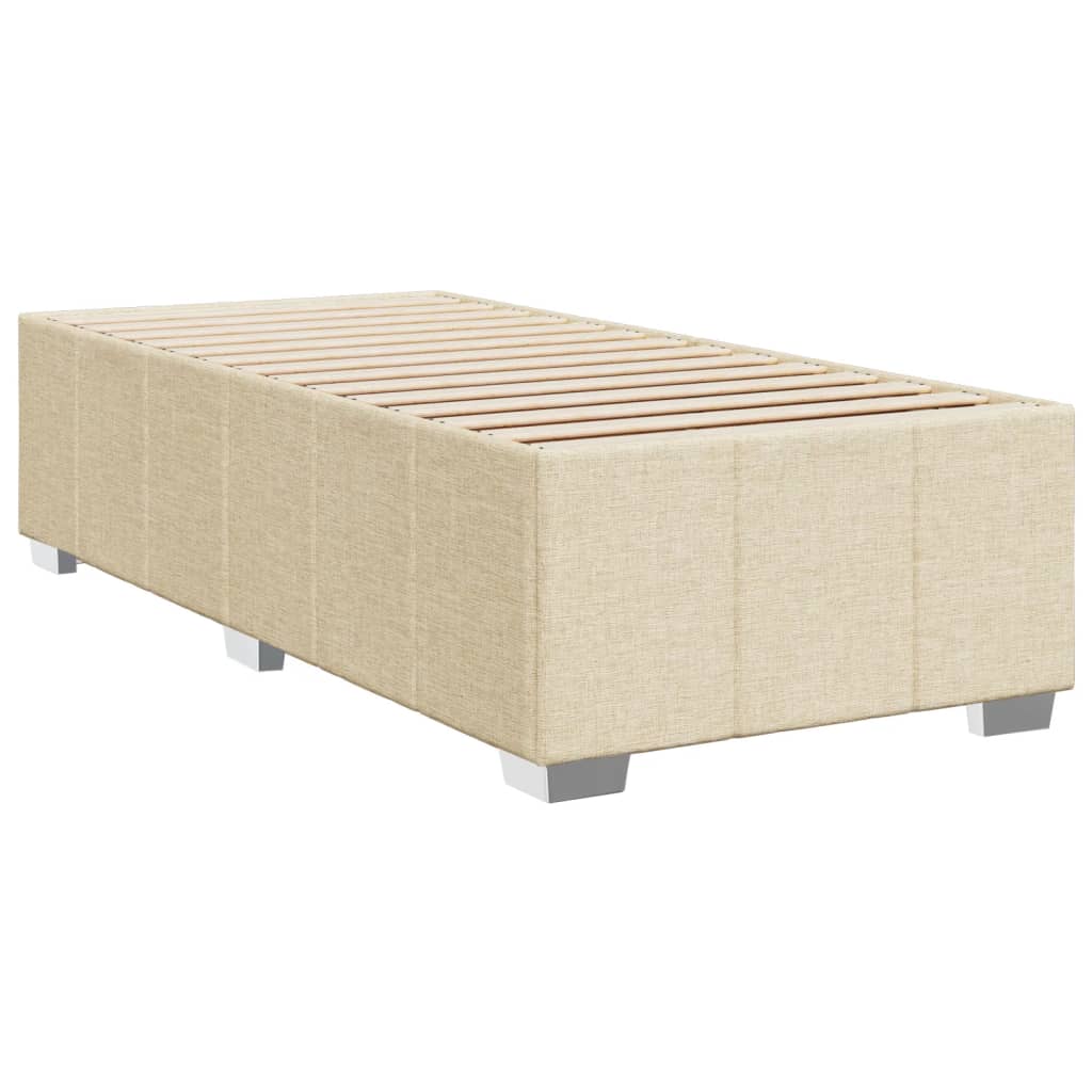 Boxspring met matras stof crèmekleurig 90x200 cm is nu te koop bij PeponiXL, paradijselijk wonen!