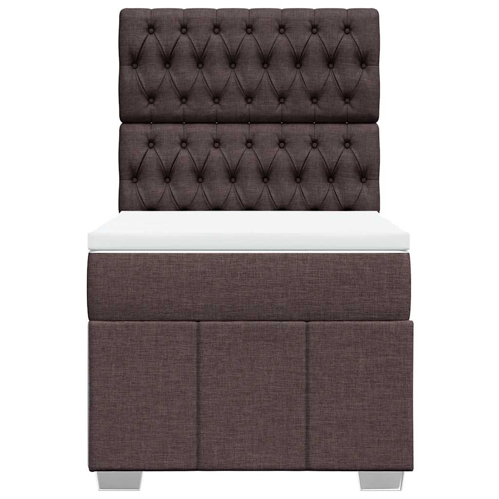 Boxspring met matras stof donkerbruin 90x200 cm is nu te koop bij PeponiXL, paradijselijk wonen!