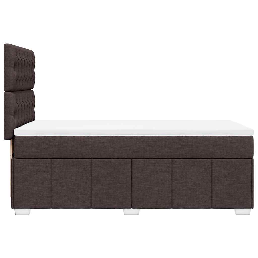 Boxspring met matras stof donkerbruin 90x200 cm is nu te koop bij PeponiXL, paradijselijk wonen!
