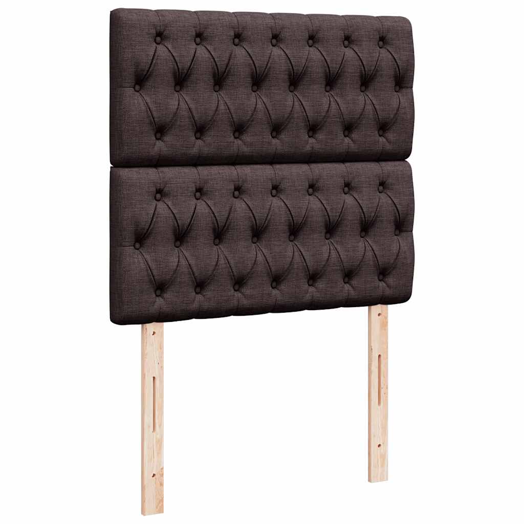 Boxspring met matras stof donkerbruin 90x200 cm is nu te koop bij PeponiXL, paradijselijk wonen!