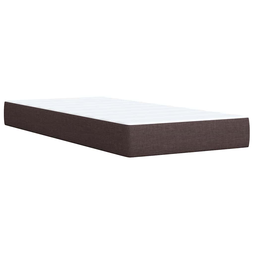 Boxspring met matras stof donkerbruin 90x200 cm is nu te koop bij PeponiXL, paradijselijk wonen!