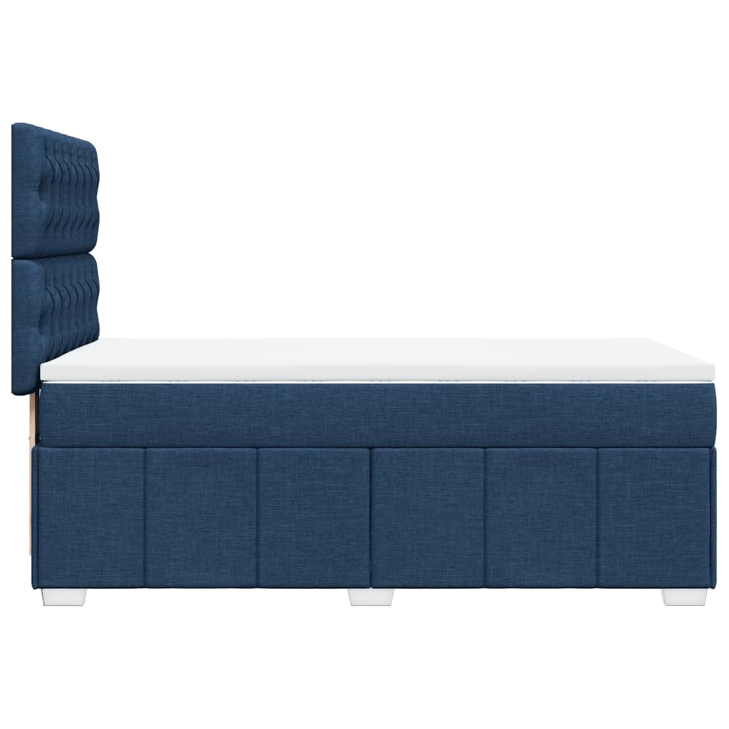 Boxspring met matras stof blauw 90x200 cm is nu te koop bij PeponiXL, paradijselijk wonen!