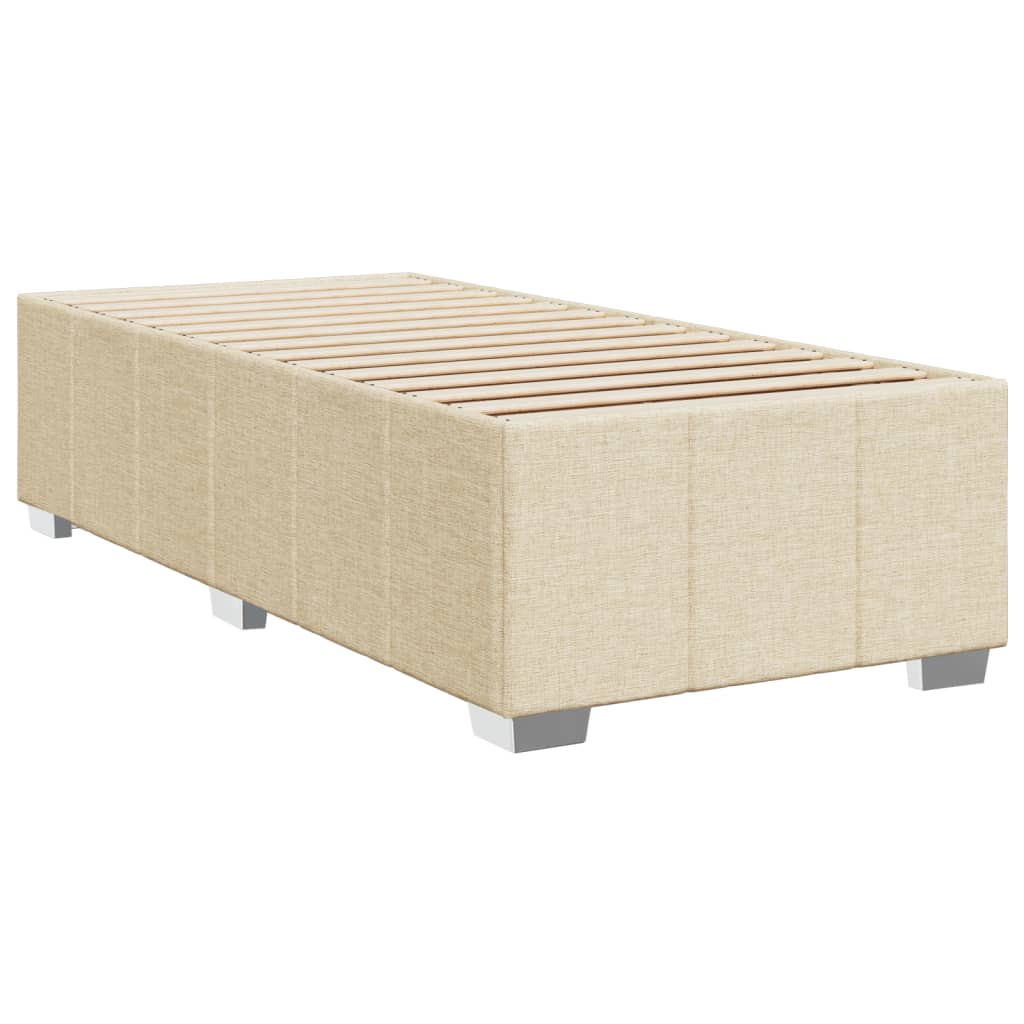 Boxspring met matras stof crèmekleurig 90x200 cm is nu te koop bij PeponiXL, paradijselijk wonen!