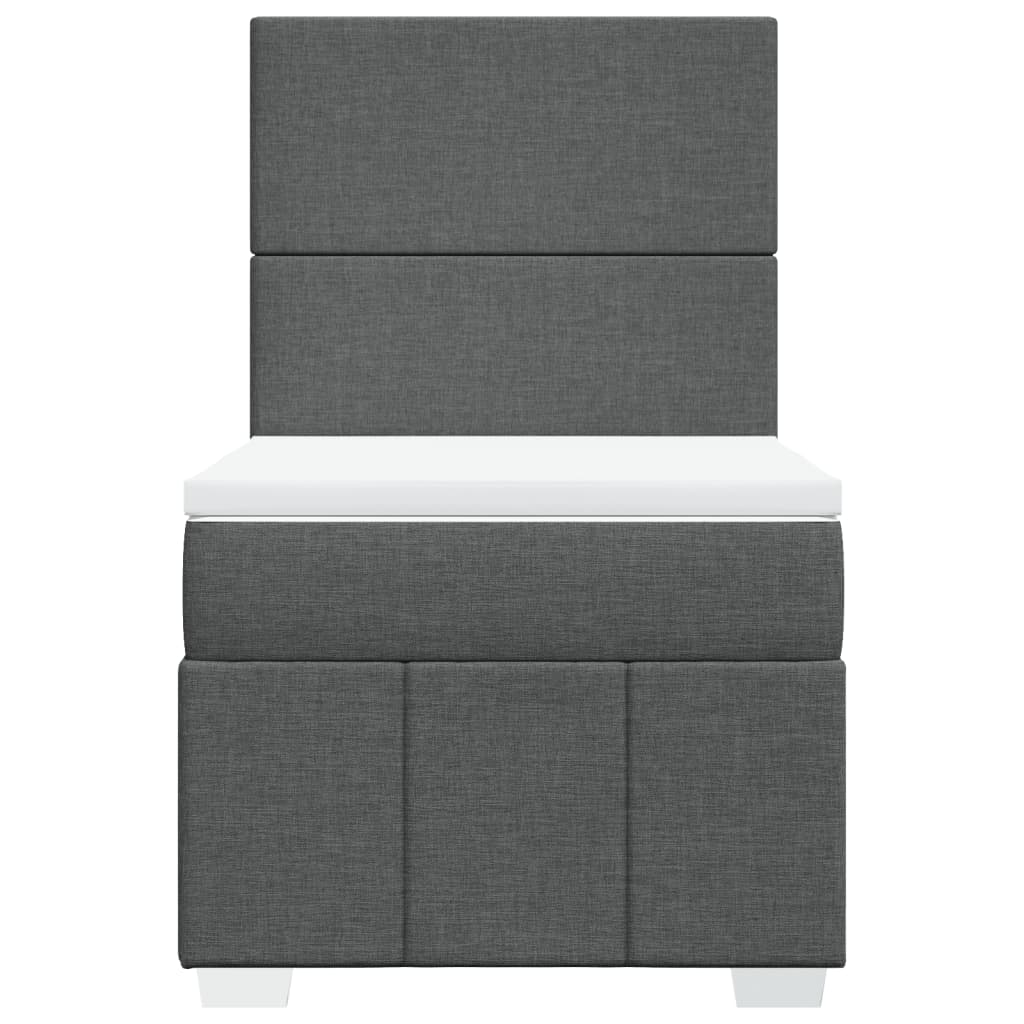 Boxspring met matras stof donkergrijs 100x200 cm is nu te koop bij PeponiXL, paradijselijk wonen!
