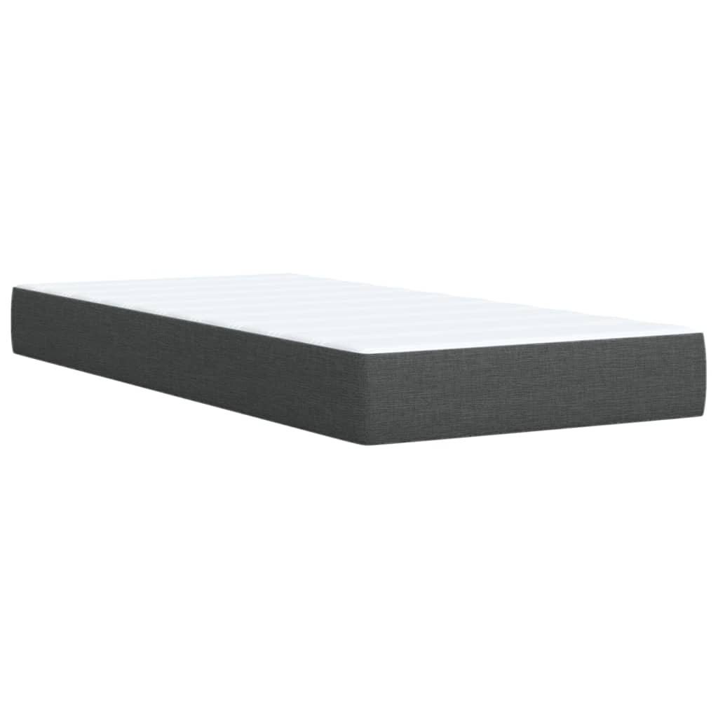 Boxspring met matras stof donkergrijs 100x200 cm is nu te koop bij PeponiXL, paradijselijk wonen!