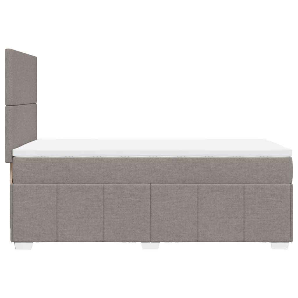Boxspring met matras stof taupe 100x200 cm is nu te koop bij PeponiXL, paradijselijk wonen!