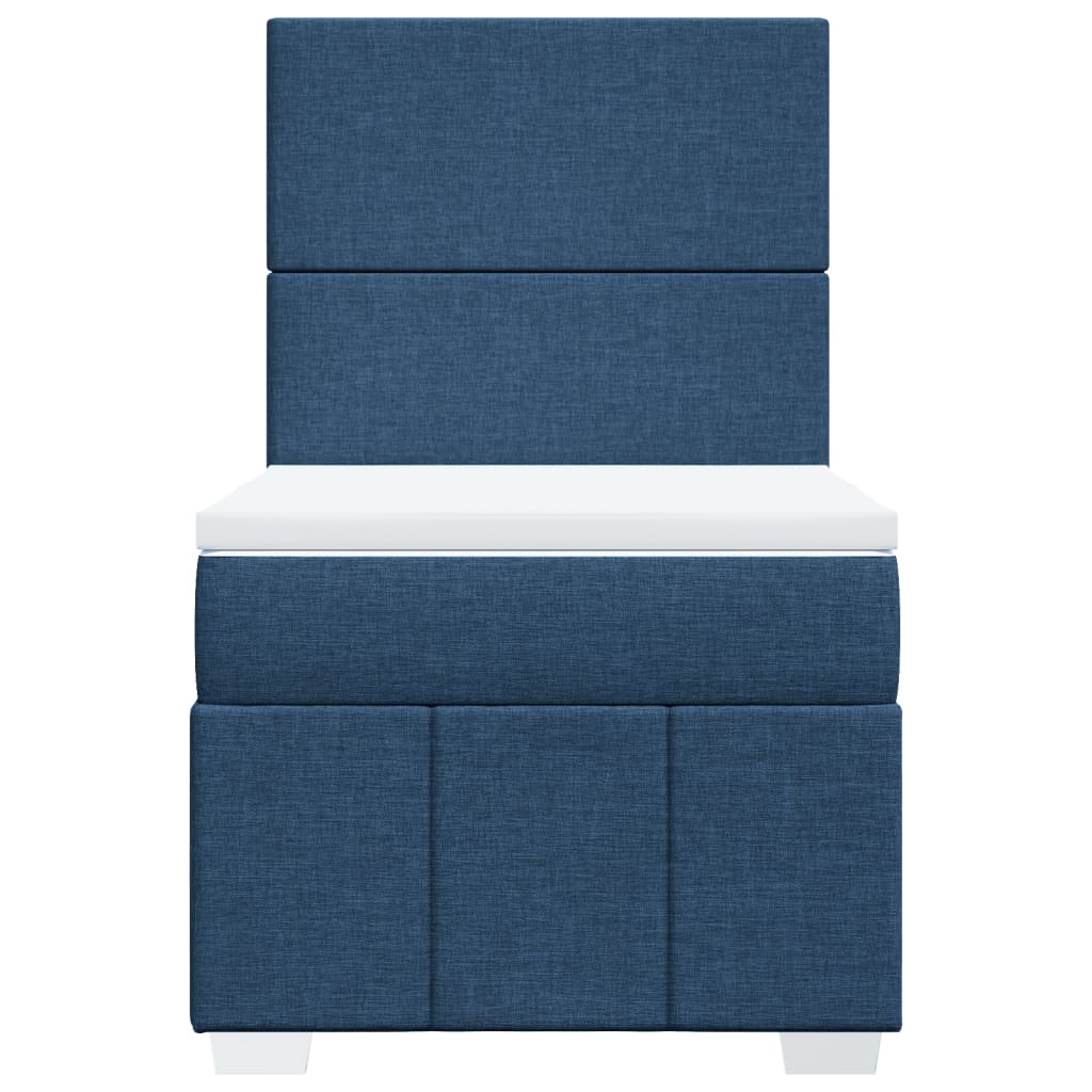 Boxspring met matras stof blauw 100x200 cm is nu te koop bij PeponiXL, paradijselijk wonen!