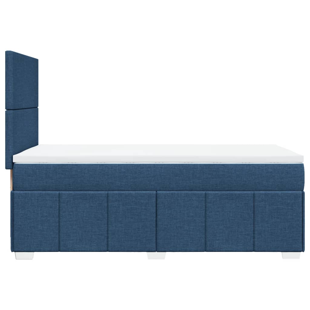 Boxspring met matras stof blauw 100x200 cm is nu te koop bij PeponiXL, paradijselijk wonen!