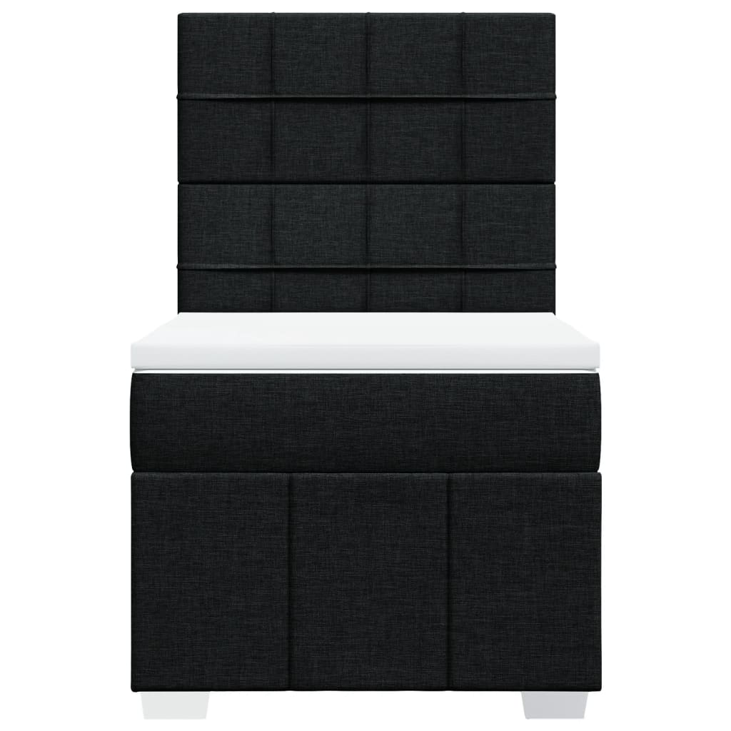 Boxspring met matras stof zwart 100x200 cm is nu te koop bij PeponiXL, paradijselijk wonen!