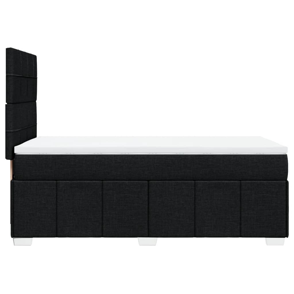 Boxspring met matras stof zwart 100x200 cm is nu te koop bij PeponiXL, paradijselijk wonen!