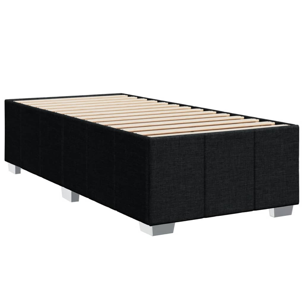 Boxspring met matras stof zwart 100x200 cm is nu te koop bij PeponiXL, paradijselijk wonen!