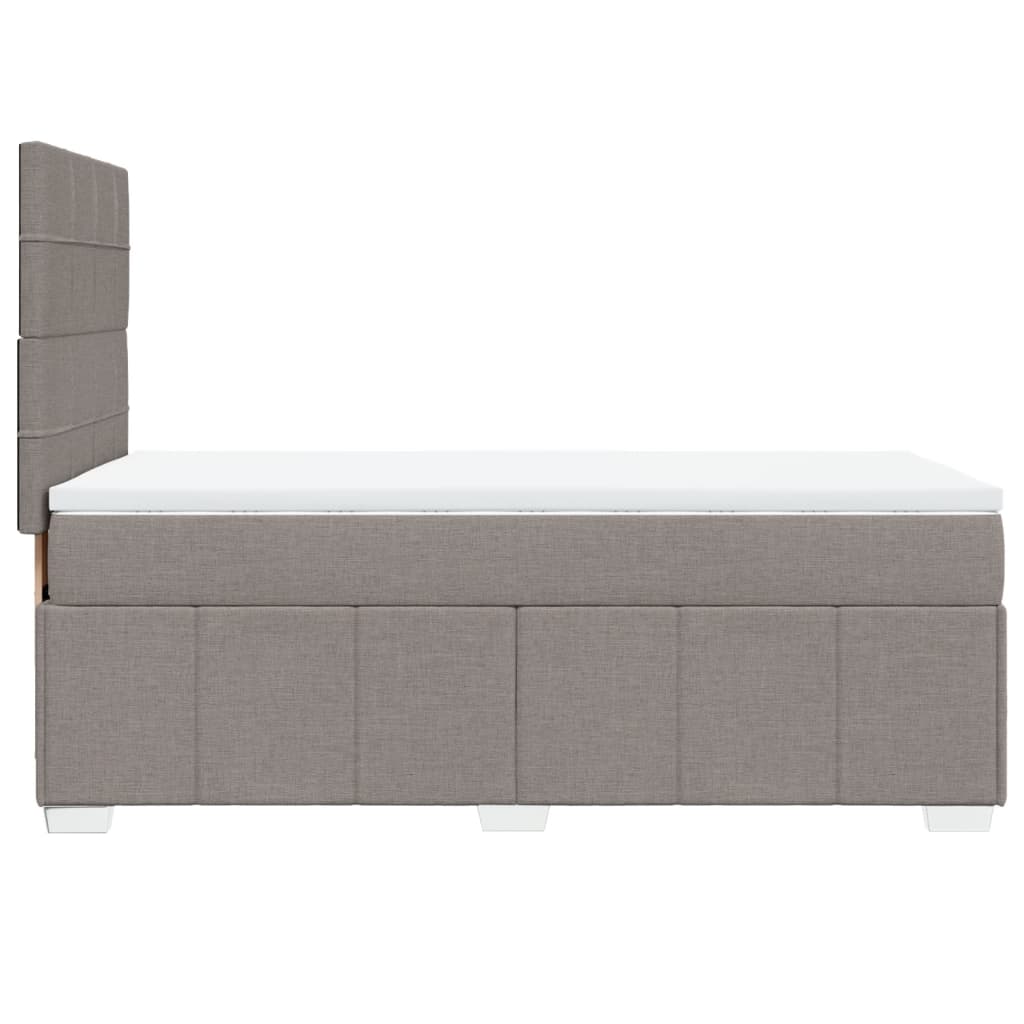 Boxspring met matras stof taupe 100x200 cm is nu te koop bij PeponiXL, paradijselijk wonen!