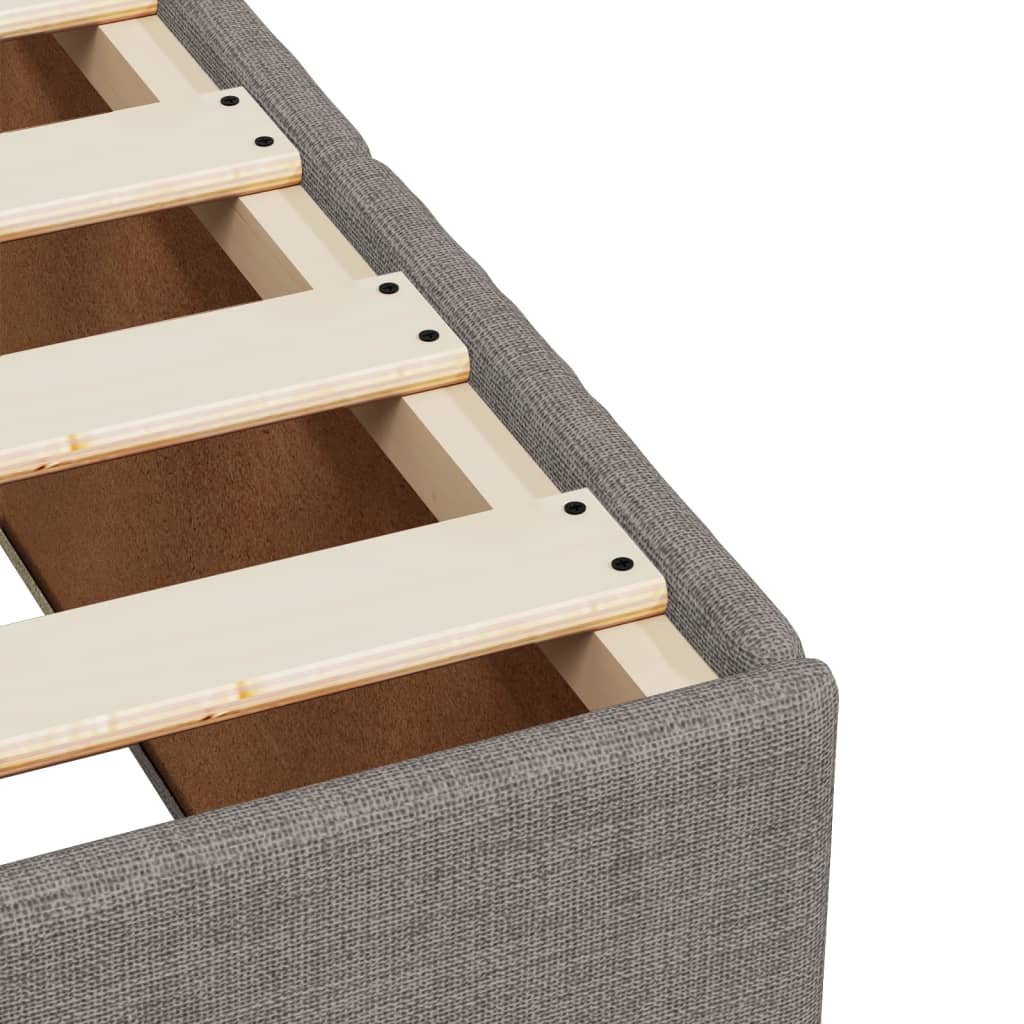 Boxspring met matras stof taupe 100x200 cm is nu te koop bij PeponiXL, paradijselijk wonen!