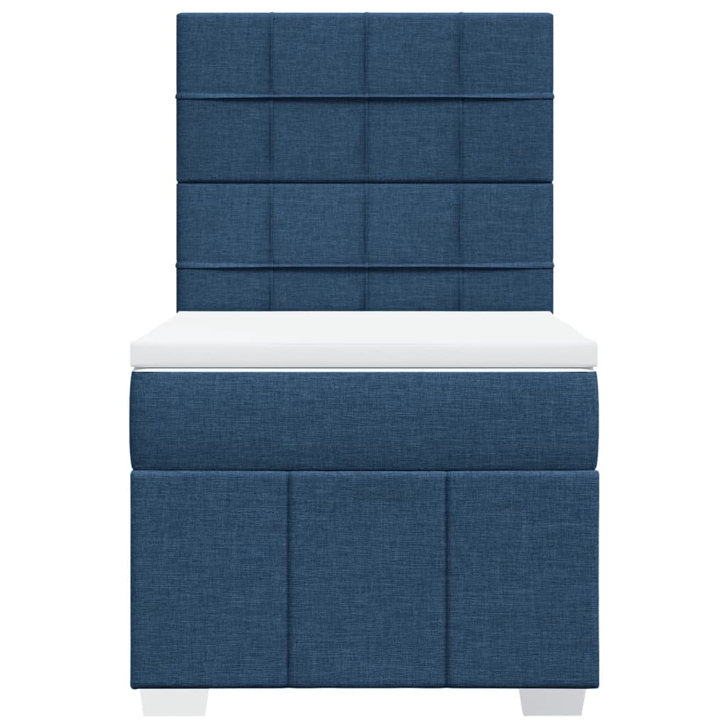 Boxspring met matras stof blauw 100x200 cm is nu te koop bij PeponiXL, paradijselijk wonen!