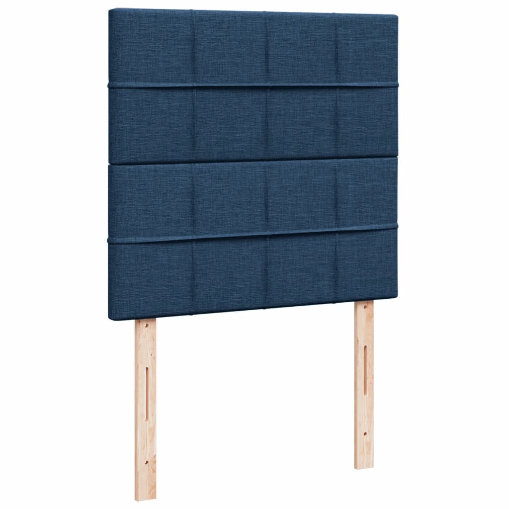 Boxspring met matras stof blauw 100x200 cm is nu te koop bij PeponiXL, paradijselijk wonen!