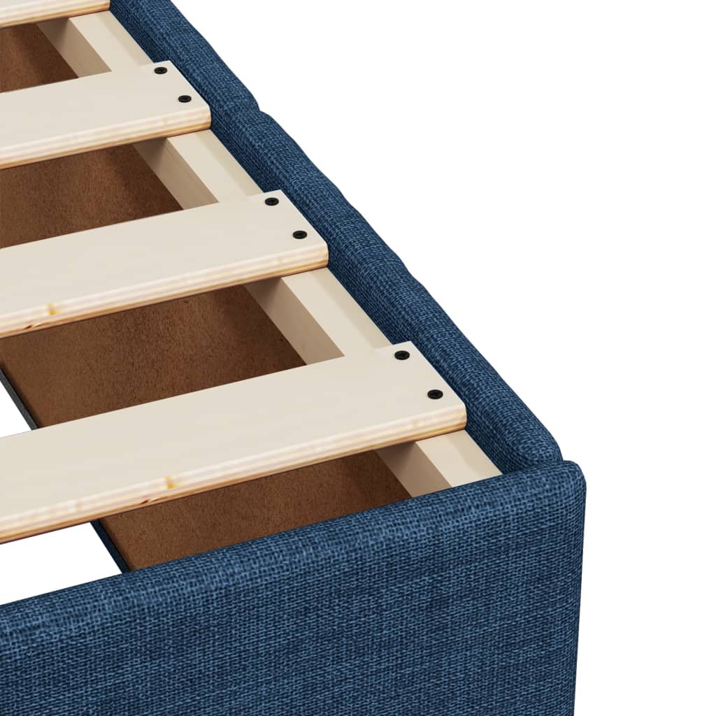 Boxspring met matras stof blauw 100x200 cm is nu te koop bij PeponiXL, paradijselijk wonen!