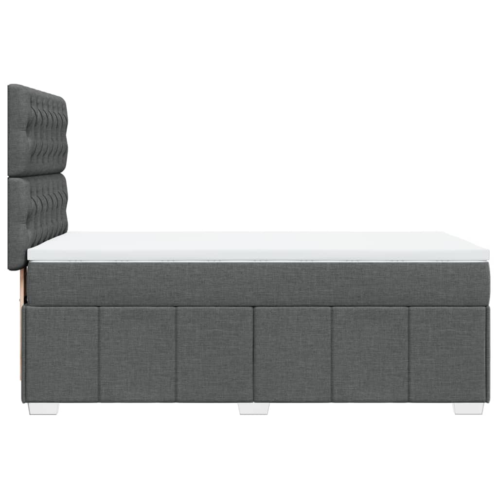 Boxspring met matras stof donkergrijs 100x200 cm is nu te koop bij PeponiXL, paradijselijk wonen!