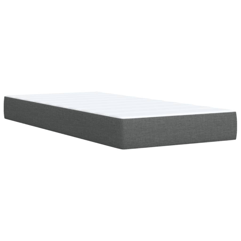 Boxspring met matras stof donkergrijs 100x200 cm is nu te koop bij PeponiXL, paradijselijk wonen!