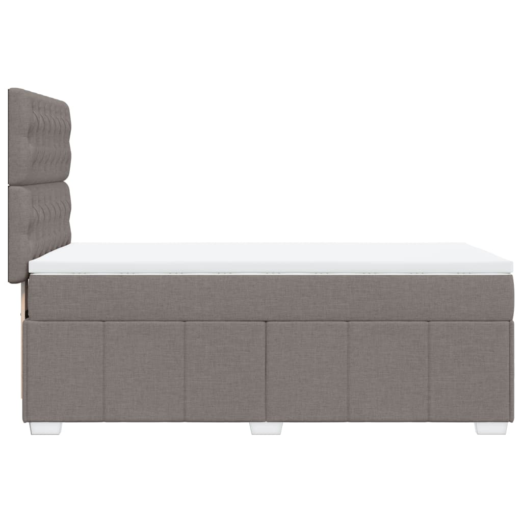 Boxspring met matras stof taupe 100x200 cm is nu te koop bij PeponiXL, paradijselijk wonen!