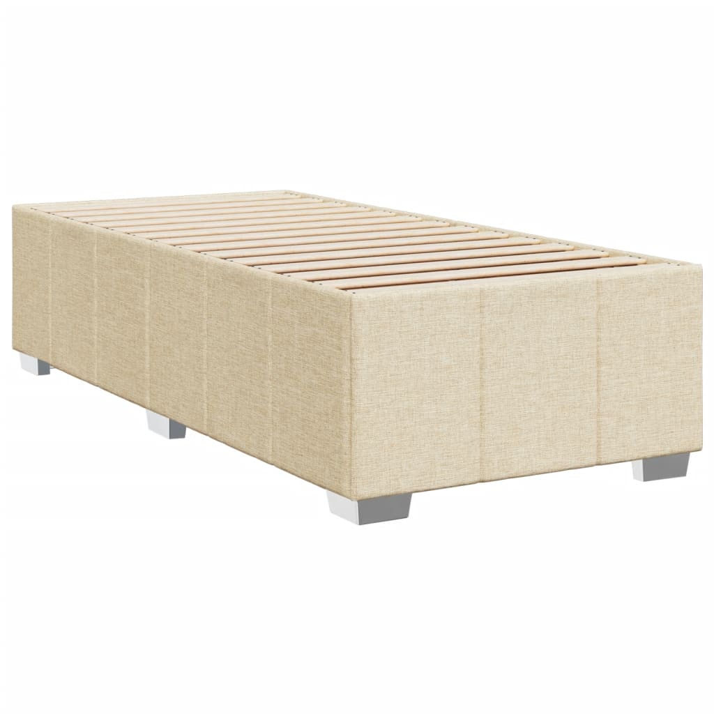 Boxspring met matras stof crèmekleurig 100x200 cm is nu te koop bij PeponiXL, paradijselijk wonen!