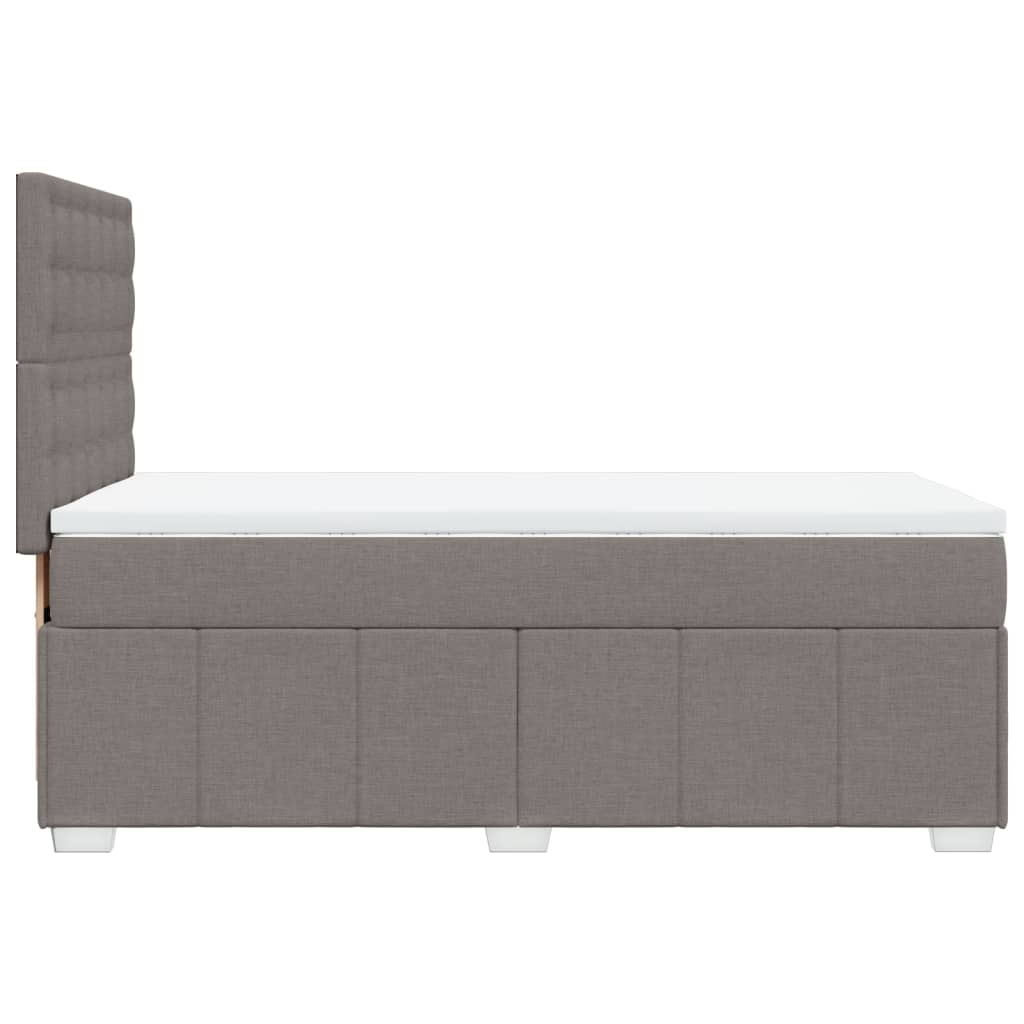 Boxspring met matras stof taupe 100x200 cm is nu te koop bij PeponiXL, paradijselijk wonen!