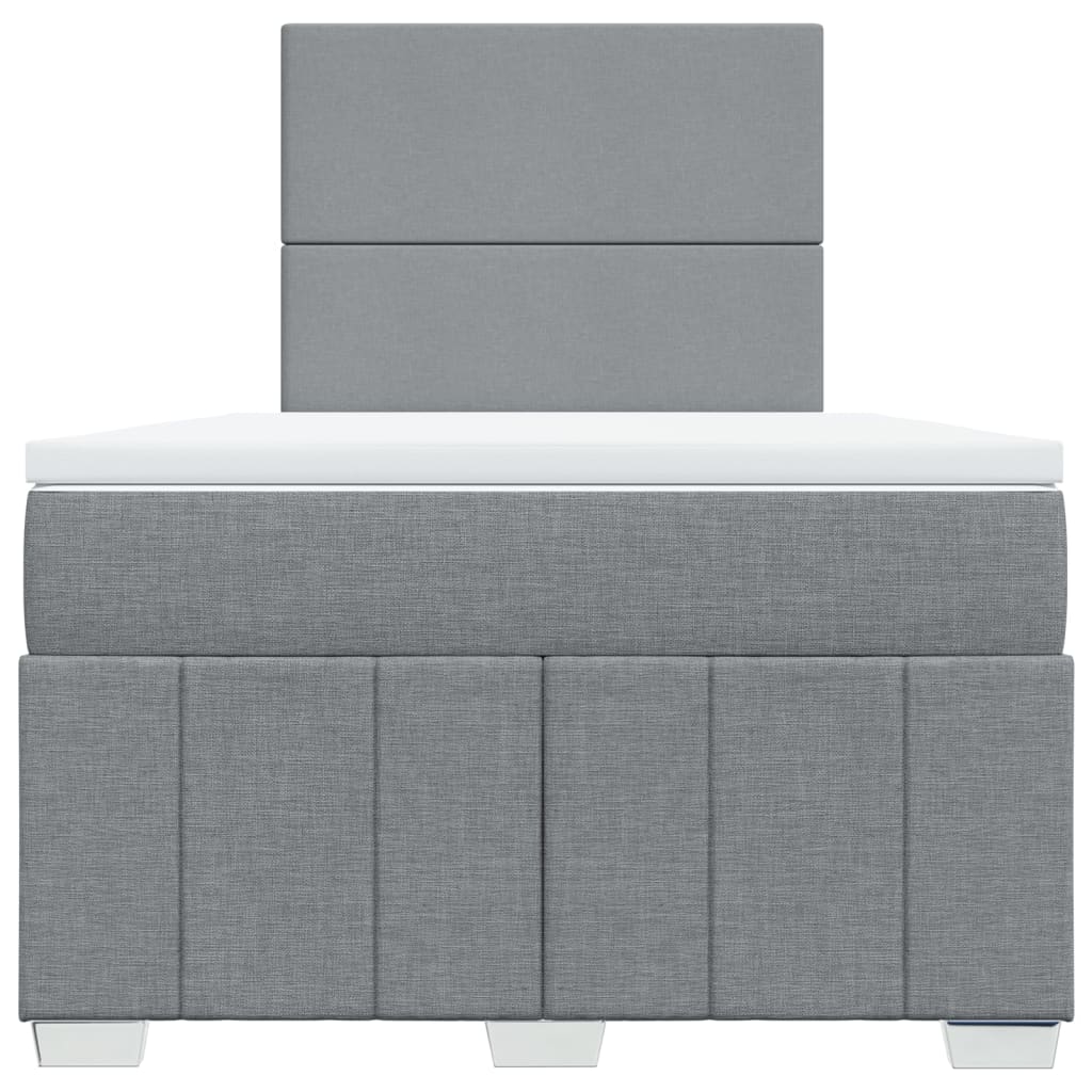 Boxspring met matras stof lichtgrijs 120x190 cm is nu te koop bij PeponiXL, paradijselijk wonen!